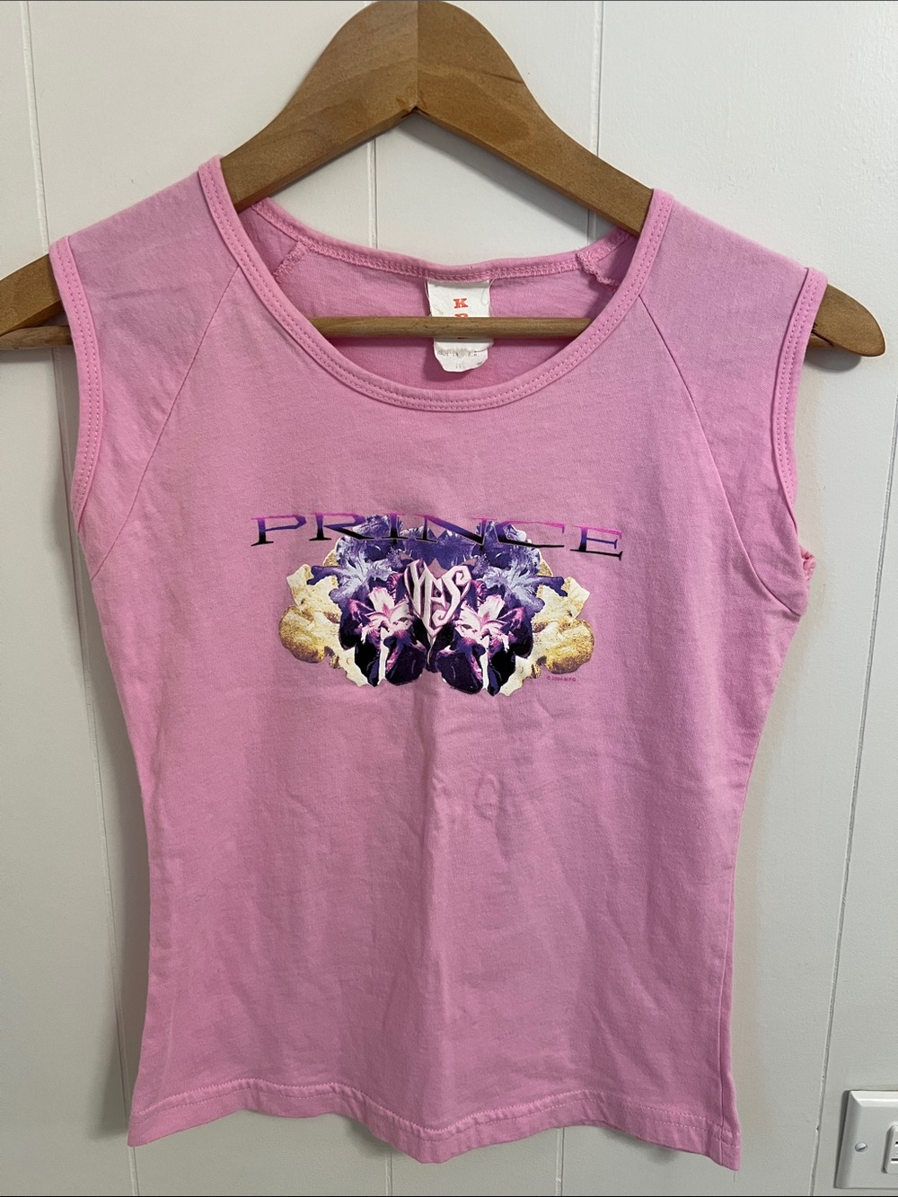 Authentic Vintage 2004 Prince Musicology Graphic Cap Sleeve Babydoll Tee Tank M